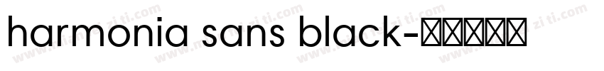 harmonia sans black字体转换